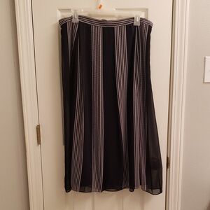 Anne Klein Black and White A-Line Skirt, size 14